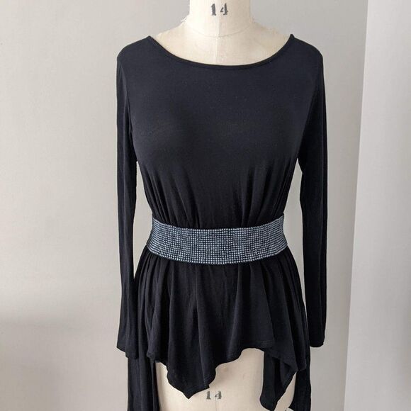 Gun Metal Grey Beaded Stretchy Belt - Picture 2 of 5